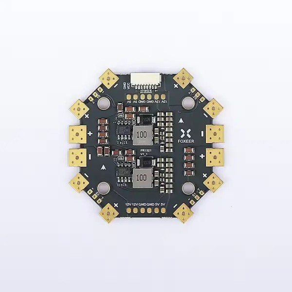 Foxeer PDB400 8S 400A Power Distribution Board Dual Battery Pad 12 Hubs for RC Multirotor Airplane Helicopter Accessories